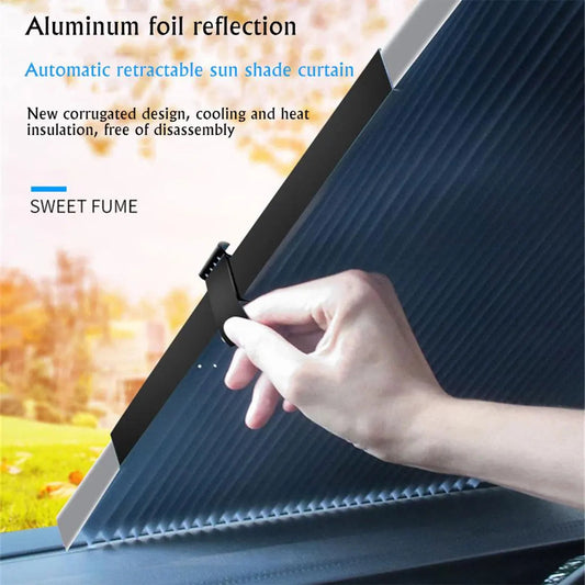 Retractable Foldable Car Windshield Sunshade – UV Heat Shield eprolo
