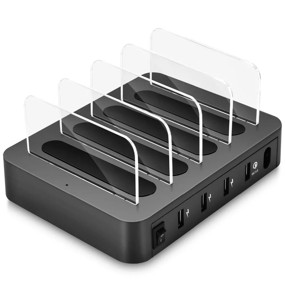 4-Port USB Charging Station Dock – Desktop Quick Charger 24W Hub Stand eprolo