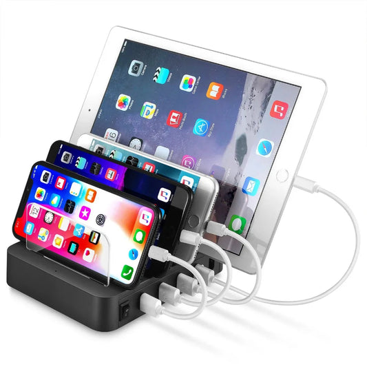 4-Port USB Charging Station Dock – Desktop Quick Charger 24W Hub Stand eprolo