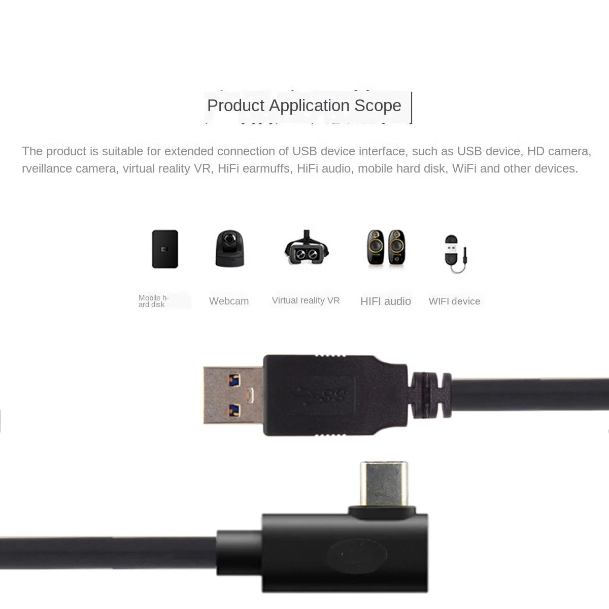 CY Oculus Link USB-C Data Cable for Quest/2 – High-Speed 3.1 Gen1 VR Cable, 3m/5m eprolo