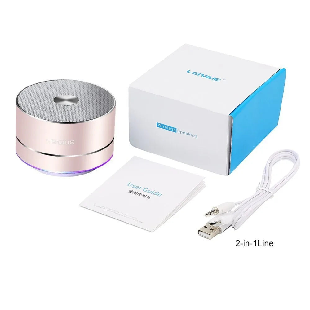 LENRUE Mini Bluetooth 4.1 Speaker w/ LED Light, Mic, 3W, AUX, TF, USB eprolo