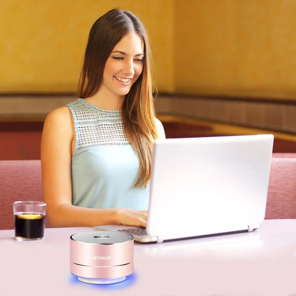 LENRUE Mini Bluetooth 4.1 Speaker w/ LED Light, Mic, 3W, AUX, TF, USB eprolo