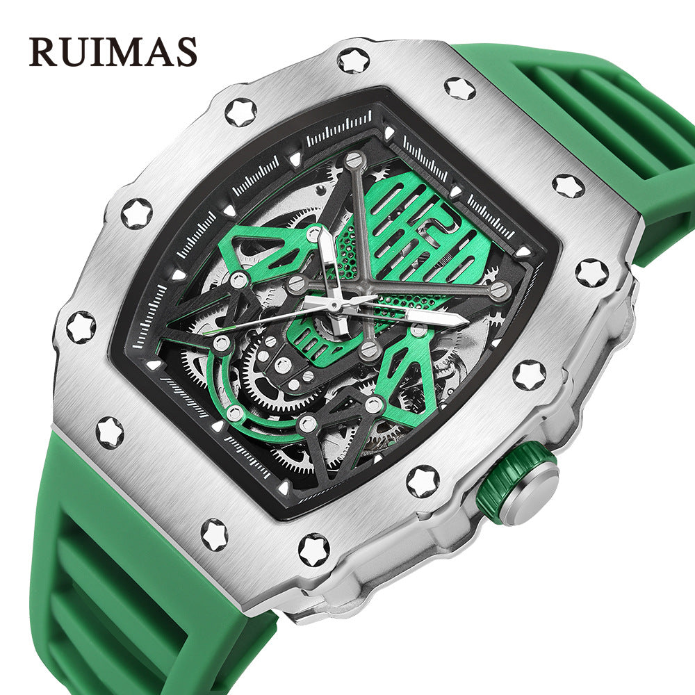 RUIMAS 341 Automatic Men's Watch - Waterproof Mechanical Silicone Strap Sports Watch eprolo