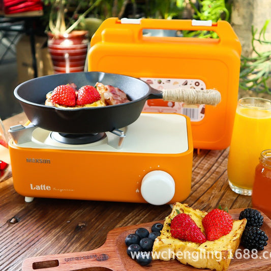 MAXSUN Latte Mini Portable Card Stove, Multifunctional Butane Gas Stove for Indoor/Outdoor Cooking eprolo