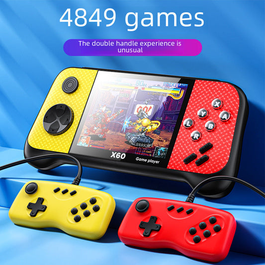 X60 Retro Handheld Game Console 3.5" Dual Player 4000+ Games AV Output eprolo