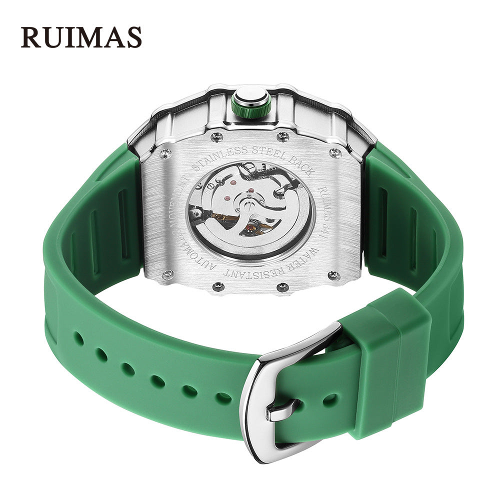 RUIMAS 341 Automatic Men's Watch - Waterproof Mechanical Silicone Strap Sports Watch eprolo