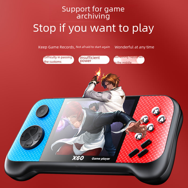 X60 Retro Handheld Game Console 3.5" Dual Player 4000+ Games AV Output eprolo