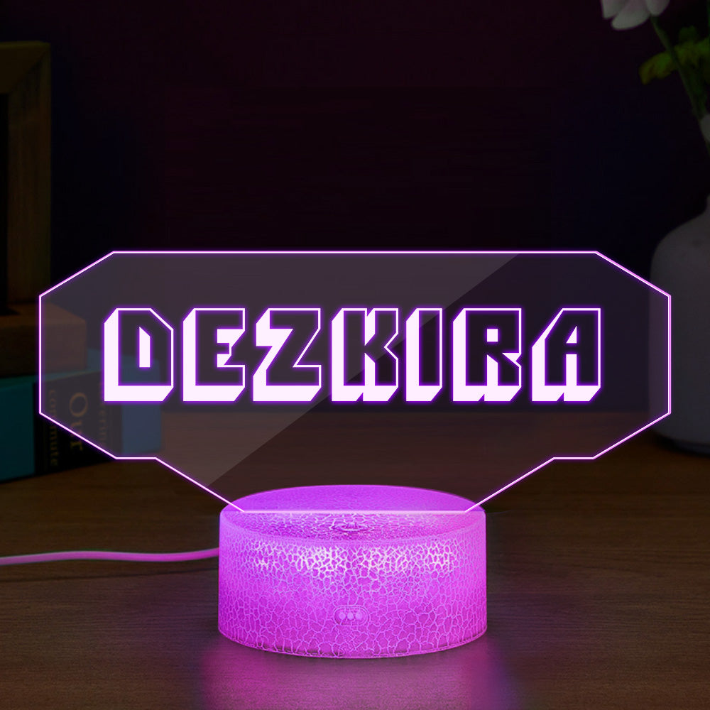 Custom Gaming LED Sign Night Light – Gamer Tag Acrylic Plaque